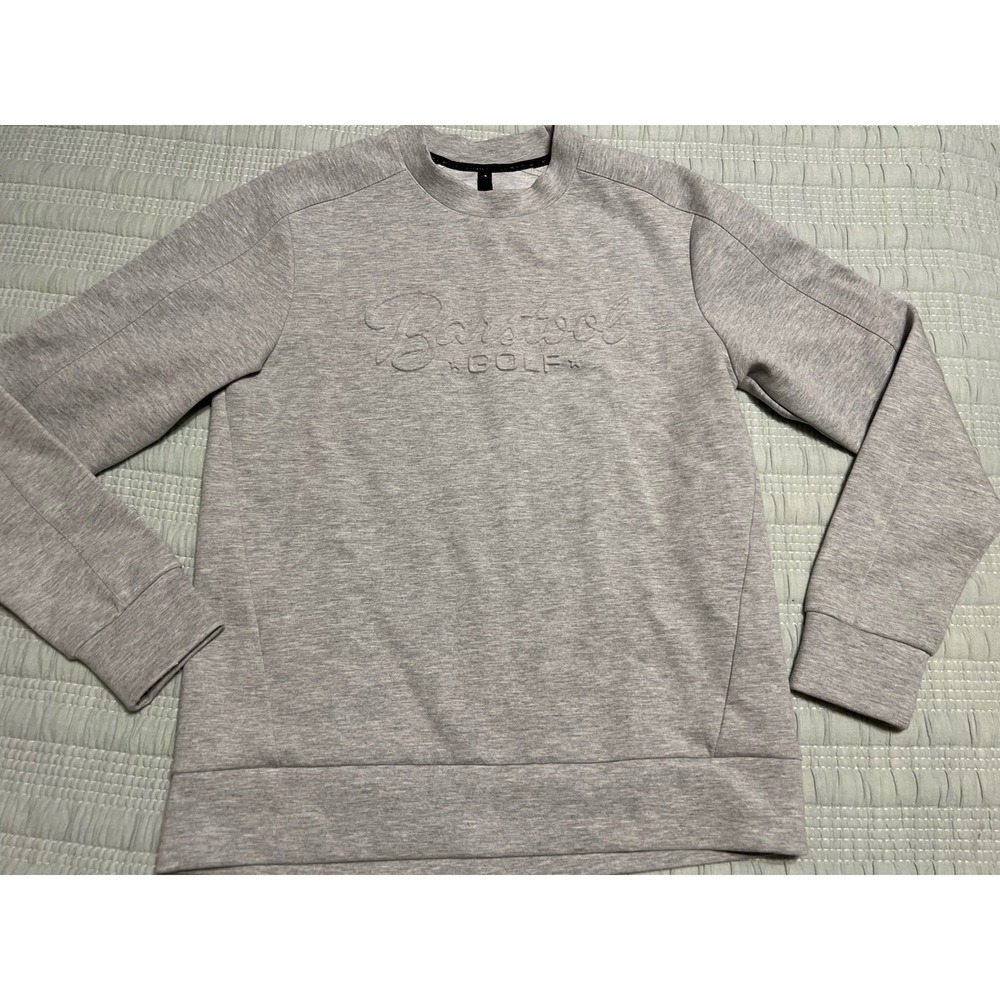 UNRL X Barstool Golf Crossover Performance Pullover Sweatshirt Gray 3D Logo